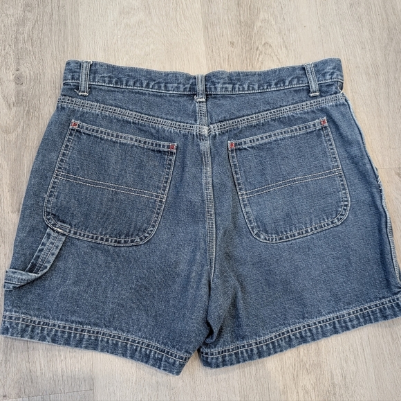 Vintage Y2K Gap Carpenter Denim Shorts 100% Cotton Size 8 - Picture 2 of 6